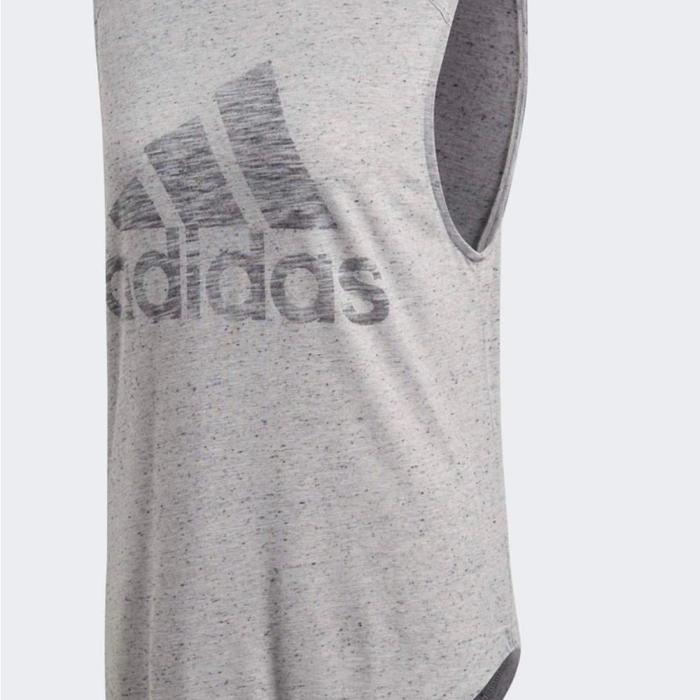 Adidas Gray Sleeveless Muscle Tee with Logo women’s size small - Picture 2 of 14